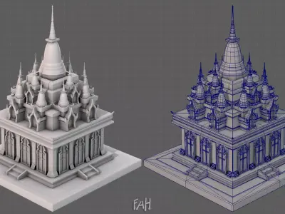 Pagoda V09 3D model