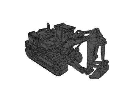 Realistic Excavator 3D Model Low-poly 3D model by Polygonia