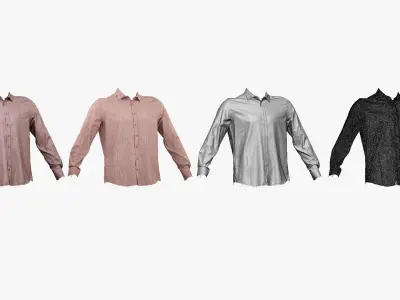 001285 pink mans t-shirt Low-poly 3D model