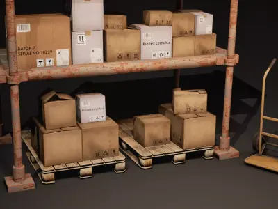 Warehouse Props Pack Low-poly 3D model buy