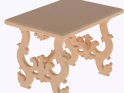 Dollhouse Antique 18th century table  3D print model purchase