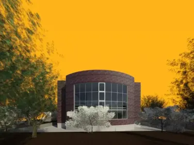 Aesthetic Commercial Building 3D model