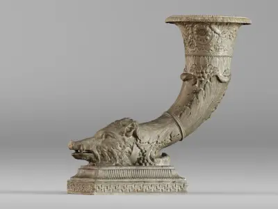 001572 18th-century vase Horn of Plenty Cornucopia 3D model