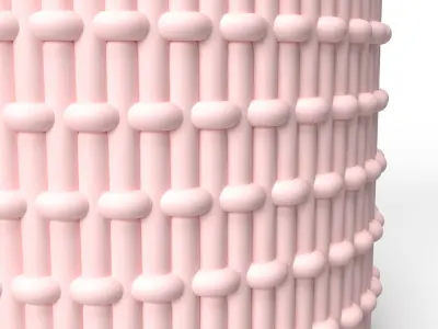 Detailed modern vase 3D print model 3D print model