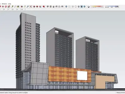 Sketchup Residential Complex B1 Free 3D model