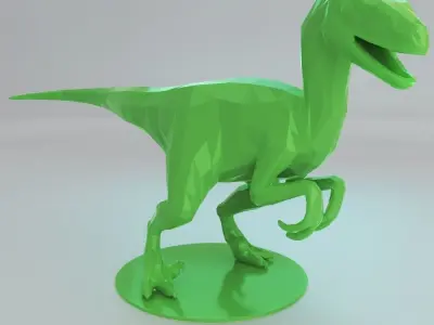 Low Poly Raptors Pack Free 3D print model