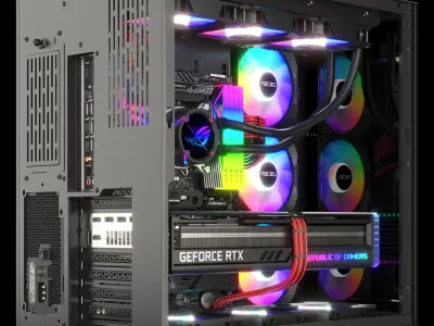 Gaming PC 3D model order