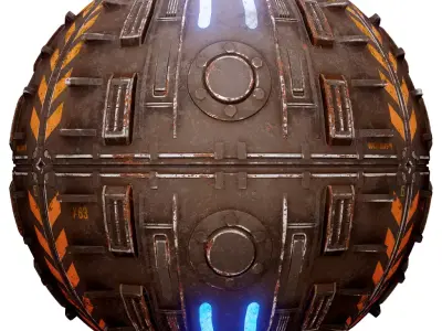 PBR Seamless Sci-Fi Texture 57 Low-poly 3D model