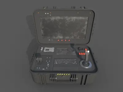 Ground Control Station Low-poly 3D model