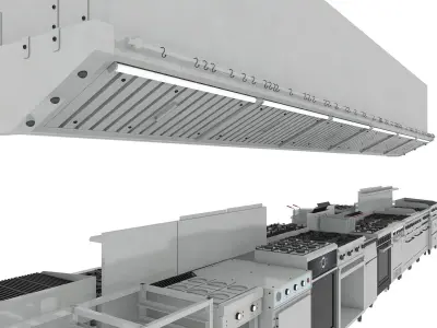 Commercial Kitchen Set 3D model