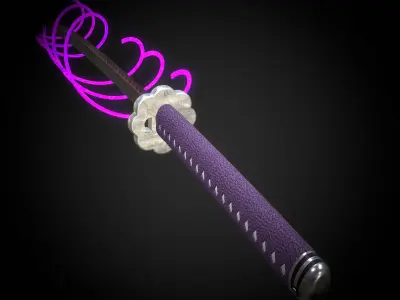 Zoro Sword Low-poly 3D model