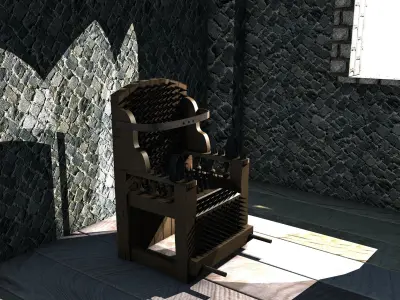 Iron Chair Torture Device 3D model