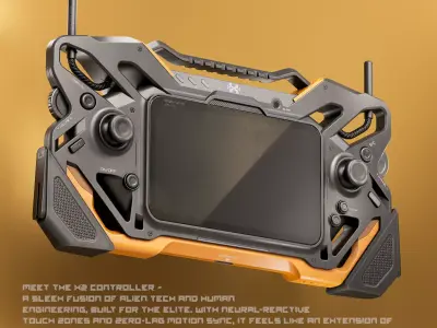 Sci-fi Controller Device X2 PBR Low-poly 3D model