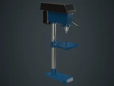 Drill Press 1A Low-poly 3D model