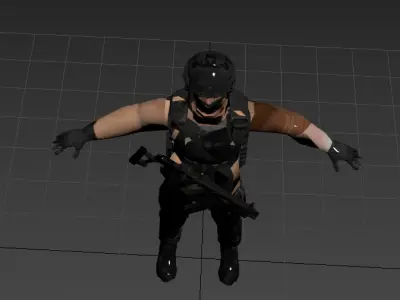 Soldier Free low-poly 3D model