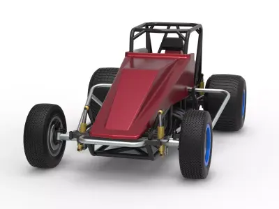 Vintage Dirt Silver Crown Car Scale 1 to 25 3D print model