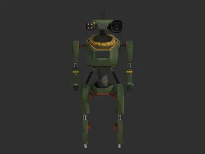 Juggernaut Humanoid Robot - Game Ready Low-poly - Animated Low-poly 3D model
