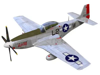 North American P-51D Mustang 3D model