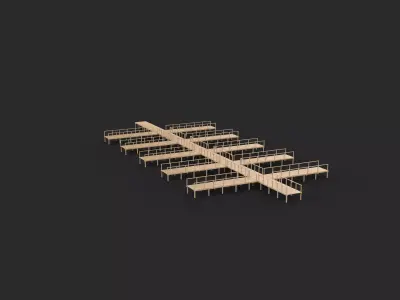 small bridge pier 02 3D model
