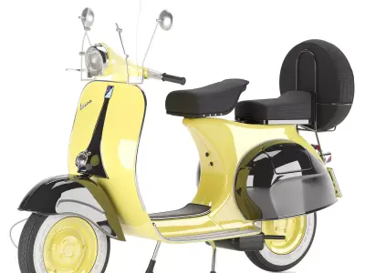 yellow vespa motor 3D model