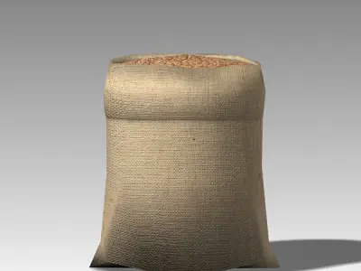 Bag 04 wheat bag Low-poly 3D model
