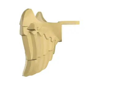Custom 3D print Minifigure Accessory - Minifigure Wings S1 - 01 3D print model