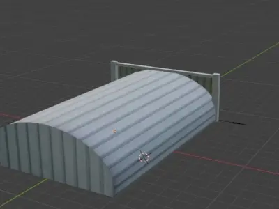 Aircraft Hanger V4 Low Poly with Animation Free low-poly 3D model