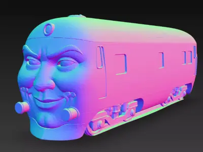 Ciuf Ciuf Treno Pervertito - Italian Brainrot Low-poly 3D model