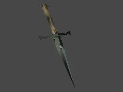 Bone dagger Low-poly 3D model purchase