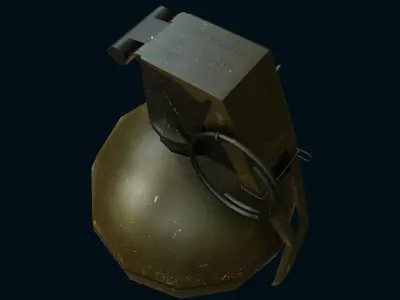 M67 Hand Grenade Bomb Gaming Model Low-poly 3D model