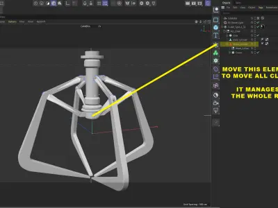 Metal Claw 32 with RIG 3D model
