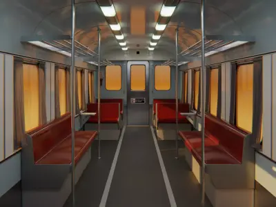 Train Cabin 3D model
