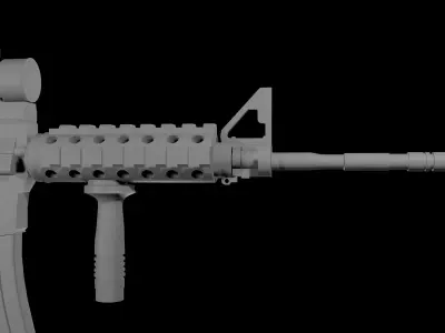 M4A1 3d gun model Low-poly 3D model