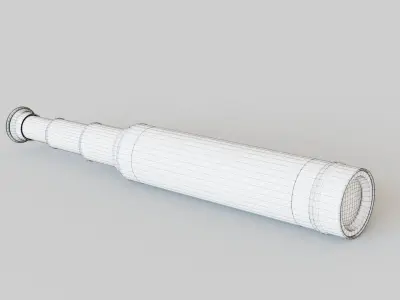 Antique Aged Spyglass Low-poly 3D model