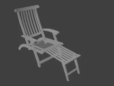 deck chair on the deck of a steamship Victorian era Titanic 3D model