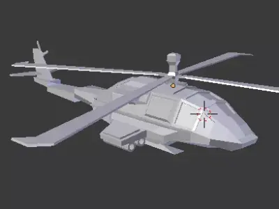 Low Poly Helicopter Low-poly 3D model order