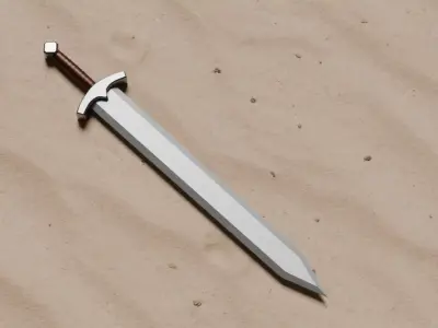 Champion Sword Low-poly 3D model