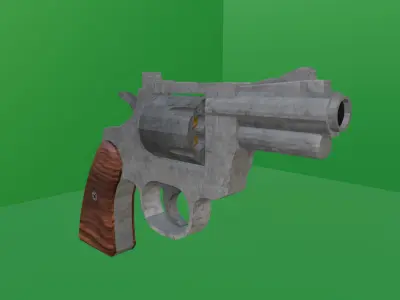 SNUBNOSED REVOLVER - LOW POLY - PS1 RETRO STYLE Low-poly 3D model