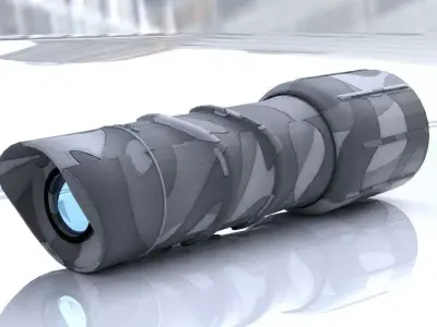 military monocular  Free 3D model