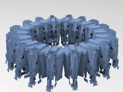 Sci-Fi dark Platforms 6 3D model