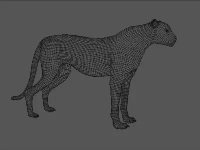 Cheetah statue  3D model