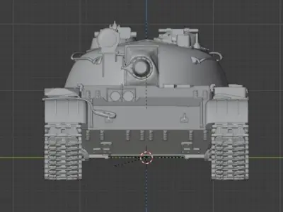 T-55 tank 3D print model