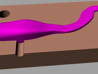 mold plastic lure 3D model