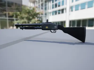 Shotgun  Low-poly 3D model
