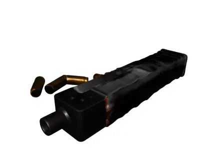 Weapon Magazine with Bullets Ammo Low-poly 3D model