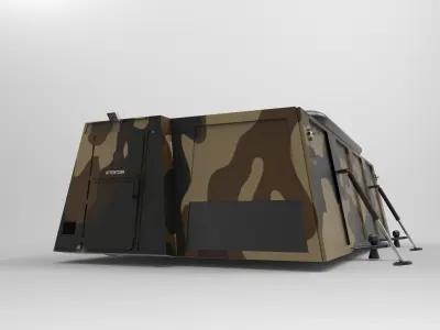 military portable basecamp 3D model