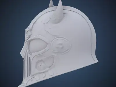 Horned Orc Warrior Helmet PM-228 3D print model