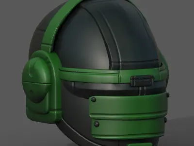 Helmet scifi fantasy futuristic military Scifi low  Low-poly 3D model