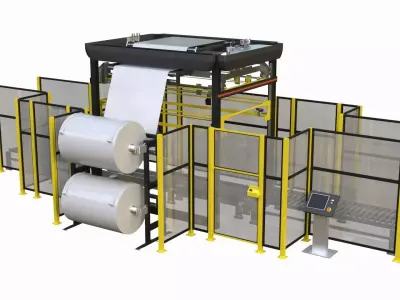 Stretch hooder Industrial Machine Low-poly 3D model