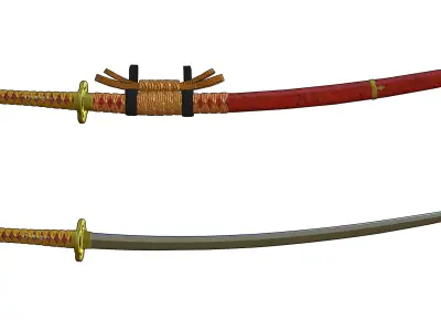 katana1 mikazukimunechika Low-poly 3D model